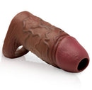 Jock Enhancers Silicone Penis Extension Sleeve Chocolate with realistic design and textured surface for enhanced pleasure.