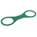 Sex & Mischief Indica Silicone Cuffs Large Green, luxurious green silicone cuffs for elegant restraint in bondage.