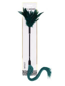 Sex & Mischief Indica Feather Tickler with vibrant feathers, dual-ended design for sensory play and teasing stimulation.
