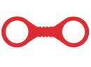 Sex & Mischief Amor Silicone Cuffs Small Red, soft silicone cuffs for playful restraint in bold red.