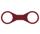 Sex & Mischief Enchanted Silicone Cuffs Large Red, luxurious silicone cuffs in red for comfortable restraint.