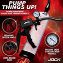 Jock Pump Up Penis Pump with Gauge and Trigger Handle for reliable performance and precise control.