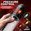 Jock Power Up Automatic Waterproof Penis Pump Black with colorful LED pressure gauge for suction control