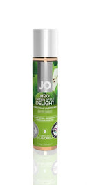 JO H2O Water Based Lubricant Green Apple Delight 1 Oz bottle with a refreshing flavor and smooth texture.