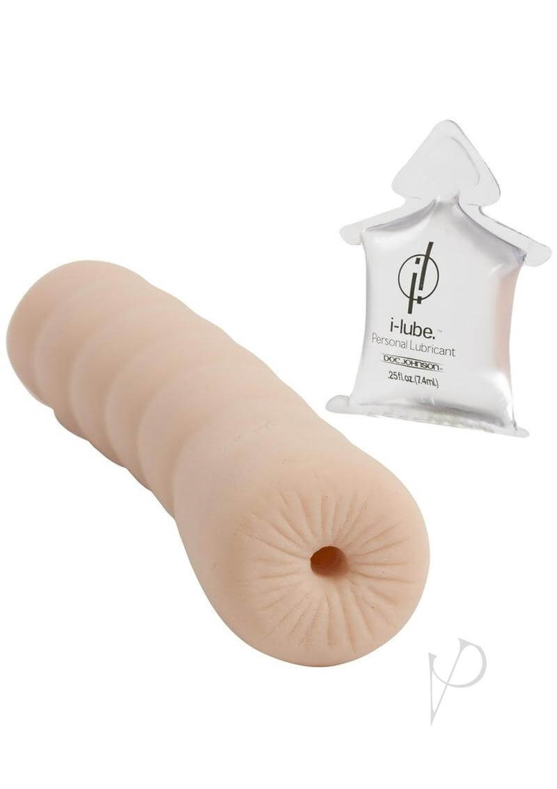 ULTRASKYN ABS Plastic Masturbator with i-lube personal lubricant for on-the-go pleasure