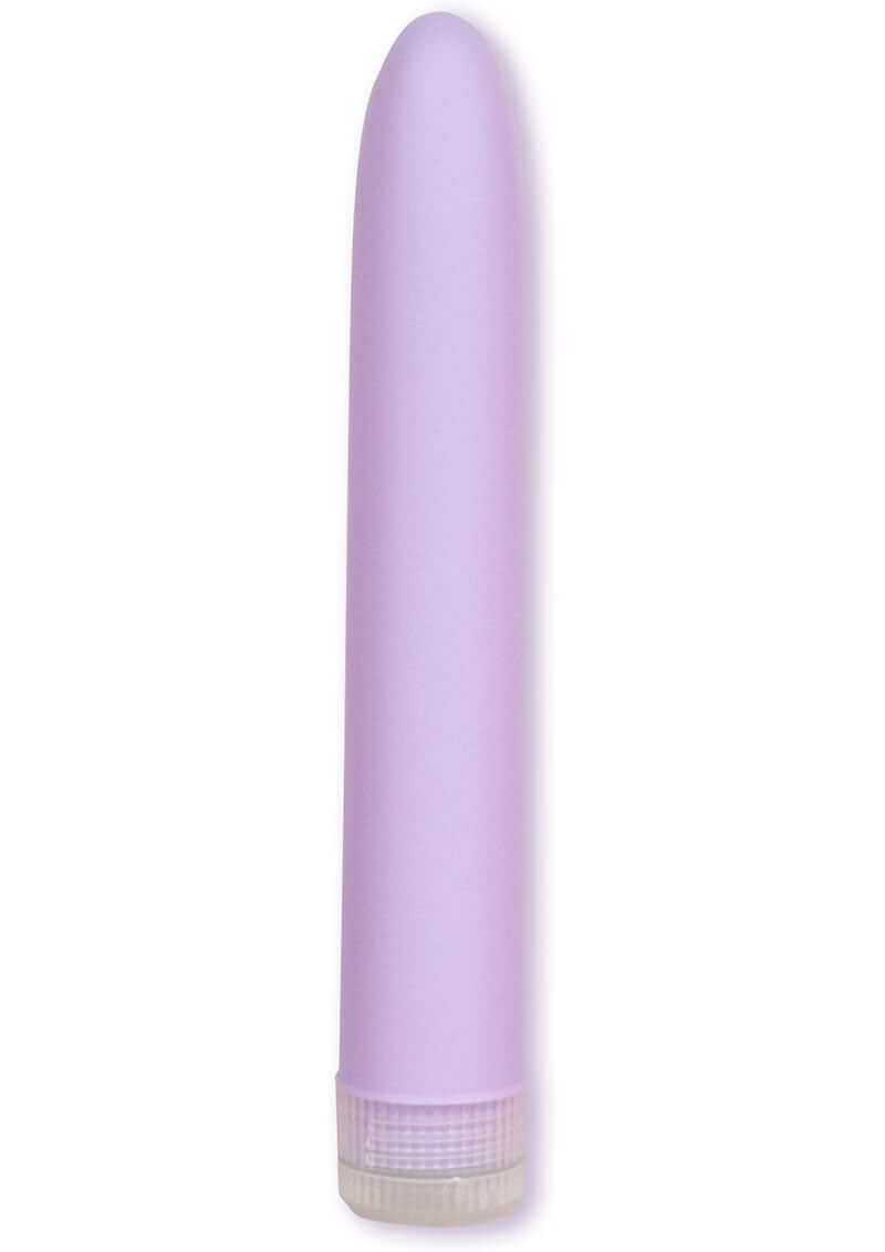 Velvet Touch Vibe 7 Lavender vibrator with sleek design and powerful multi-speed vibrations for ultimate stimulation.