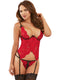 BUSTIER & G STRING LIPSTICK RED O/S-1