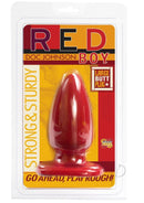 Red Boy Large Butt Plug in packaging, showcasing a robust and sturdy design for advanced players.