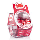 Screaming O Condoms In Candy Bowl 144 Count Display with lubricated latex condoms ready for purchase.
