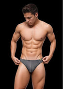 Envy Sexy Slinky Thong Grey M L displayed on a model showing a sleek fit, designed for comfort and style.