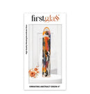 First Glass Vibrator Orion 4 inches displayed with vibrant abstract design and elegant packaging.