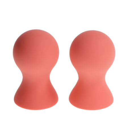 Peaches N Creame Silicone Nipple Suckers in soft peach color, made from body-safe silicone for heightened pleasure.