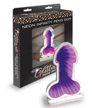 Neon Infinity Penis Light Sign Glitterati displayed in packaging, featuring a playful and colorful neon design.
