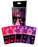 Undress Your Neighbor Card Game packaging with cards displayed for a fun and flirty game night experience.