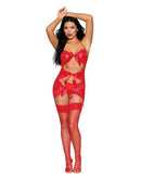 GARTER SLIP & GSTRING POINSETTIA O/S-1