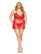 BABYDOLL & GSTRING POINSETTIA Q/S-0