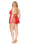 BABYDOLL & GSTRING POINSETTIA Q/S-1