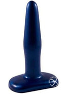 Doc Johnson Pretty Ends Small Butt Plug in Midnight Blue for anal pleasure and first-time anal exploration, phthalate-free PVC/TPR material