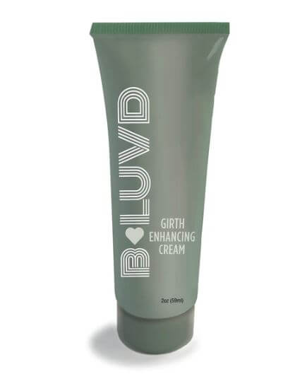 B-Luvd Girth Enhancing Cream 2 Oz tube with green packaging for enhancing appearance and pleasure.