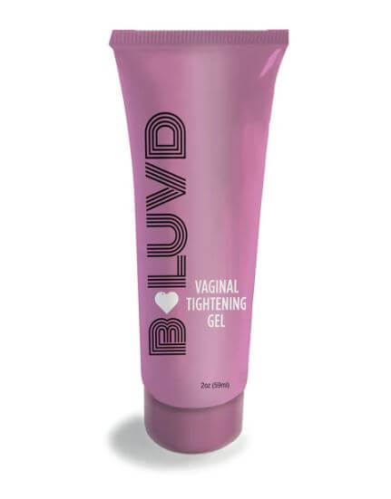 B-Luvd Vaginal Tightening Gel 2 Oz in a pink tube for enhanced intimacy and personal confidence.