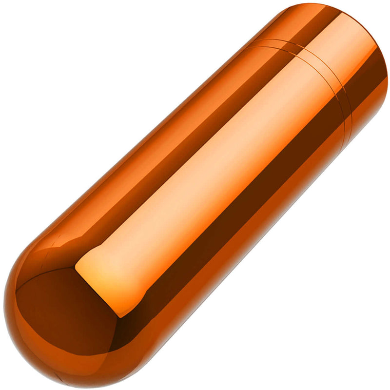 Kool Vibes Rechargeable Mini Bullet Vibrator - Tangerine, sleek and compact design, 10 vibration modes for powerful sensations.