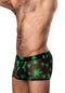 Hazy Dayz Pouch Short Potleaf Medium by Male Power - bold potleaf print and low-cut design for modern, edgy look