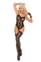 Plus size lace teddy and matching thigh highs by Elegant Moments Lingerie, showcasing delicate lace for curvy queens.