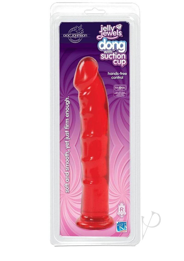 Jelly Jewels 8-Inch Realistic Dong with Suction Cup Base in packaging