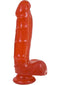 Jelly Jewel Cock W/suct Cup Ruby-1