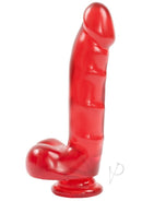 Jelly Jewel Cock W/suct Cup Ruby-2