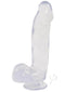Jelly Jewels with Suction Cup Cock and Balls (6 inches), realistic design, clear ridged shaft for authentic pleasure experience