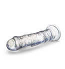 Naturally Yours Glamor Dildo 7 inches Sparkling Clear, a dazzling clear dildo with glitter for sensual pleasure.