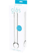 Glass Straight Dildo 7 inches Clear packaging featuring a sleek design and handcrafted quality.