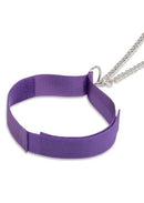 Lux Fetish Collar & Nipple Clamps Purple adjustable collar in vibrant purple color.