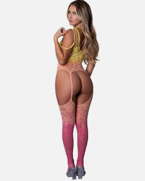 SEAMLESS BODY STOCKING OMBRE SUNSET O/S-0