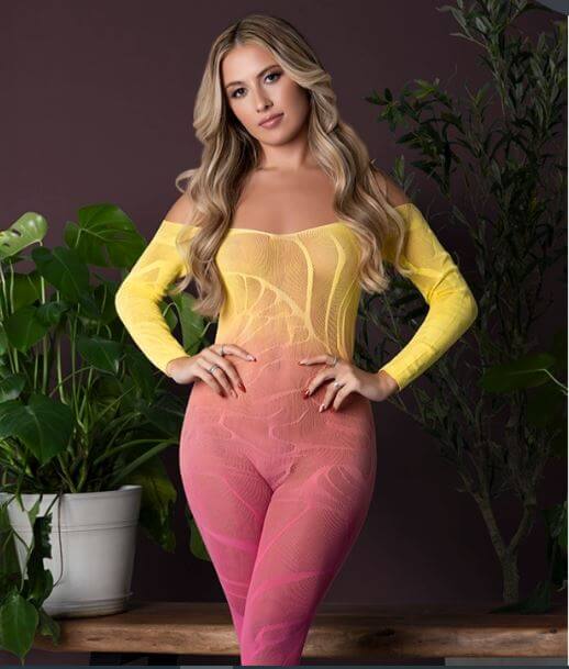 SEAMLESS BODY STOCKING OMBRE SUNSET O/S-0