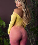 SEAMLESS BODY STOCKING OMBRE SUNSET O/S-1