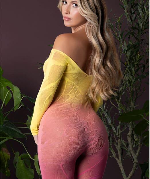 SEAMLESS BODY STOCKING OMBRE SUNSET O/S-1
