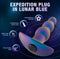 Anal Adventures Matrix Expedition Plug in Lunar Blue with ergonomic design, 3 bead sizes, hands-free pleasure, extended wear.