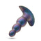 Anal Adventures Matrix Expedition Plug in Lunar Blue with graduated beads for anal training and 10 vibration modes.