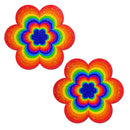 Pastease Rainbow Daisy Pasties featuring vibrant rainbow colors and glittery floral design for playful coverage.