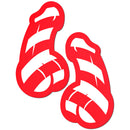 Pastease Candy Cane Penis Pasties Red/White in playful red and white candy cane design.