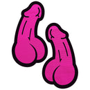 Pastease Penis Nipple Pasties Neon Pink in vibrant pink color, perfect for playful and daring looks.
