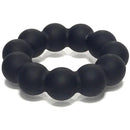 Rascal Meat Ballz Silicone Cock Ring Black featuring a unique design with raised ball-shaped bumps for enhanced stimulation.