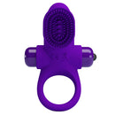 Pretty Love Vibrating Cock Ring II Purple with removable bullet, stretchy silicone design for enhanced intimacy.