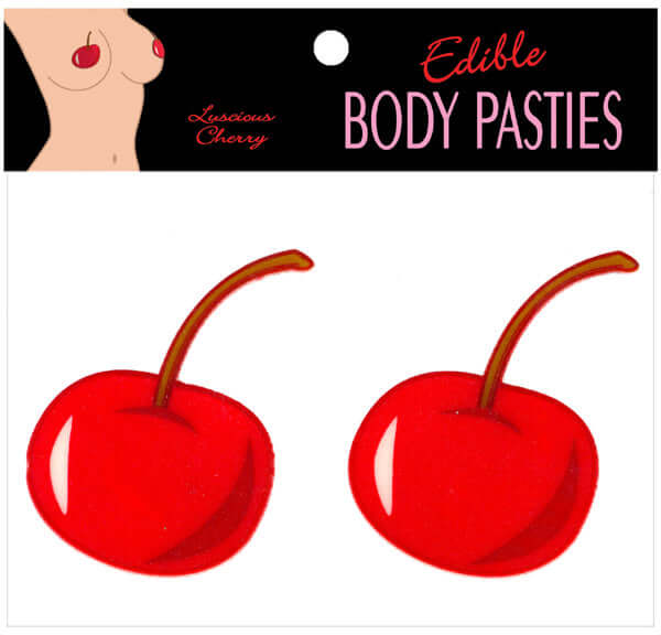 Edible cherry-shaped body pasties, perfect for fun treats, by Kheper Games. FDA Certified and fruit-flavored.