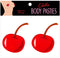 Edible cherry-shaped body pasties, perfect for fun treats, by Kheper Games. FDA Certified and fruit-flavored.