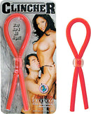 Red Nasstoys Clincher Cockring with packaging showing adjustable lasso style and slider bead for custom fit.