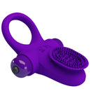Pretty Love Vibrating Cock Ring II Purple for enhanced pleasure with a stretchy silicone ring and removable vibrating bullet.