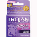 Trojan Her Pleasure Latex Condoms 3 Pack, designed for enhanced female pleasure and comfort during intimacy.
